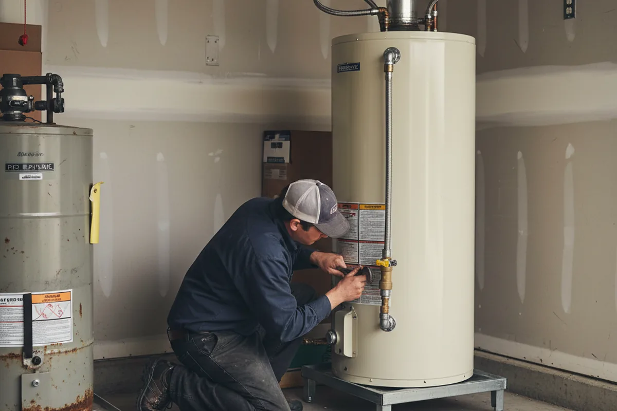 Water heater and shutoff valve replacement in Blounts Creek